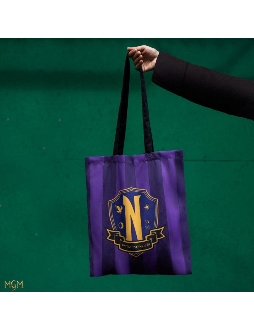 CR2475 - MERCOLEDI' - TOTE BAG - NEVERMORE ACADEMY - BORSA