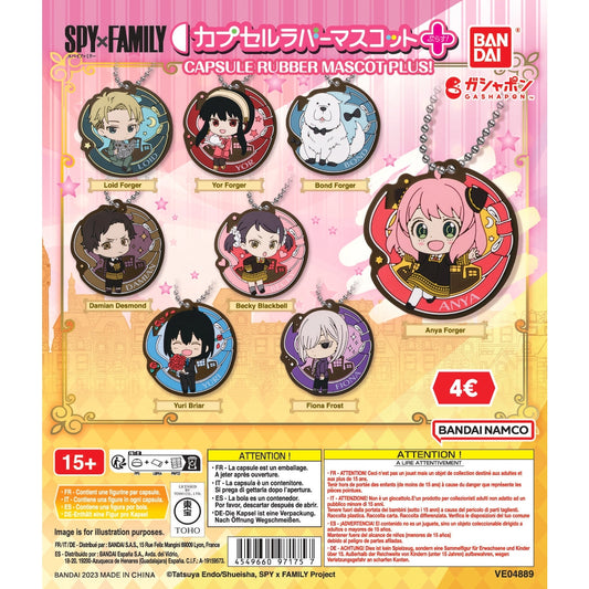 SPY X FAMILY - VE04889 GASHAPON CAPSULE RUBBER MASCOT PLUS!