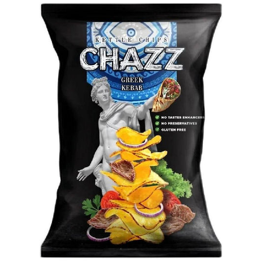 Chazz Potato Chips Greek Kebab Flavour – Patatine Chazz gusto Kebab 90gr