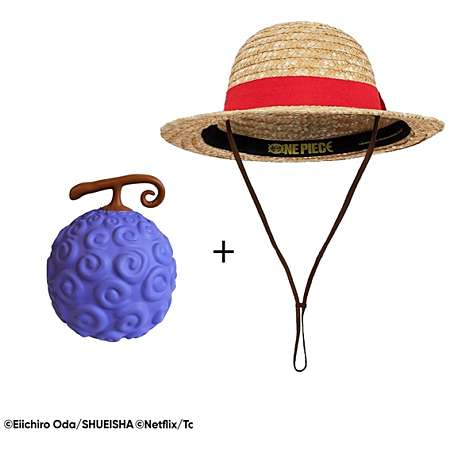 ONE PIECE - LUFFY SET 2 IN 1 - CAPPELLO DI PAGLIA + GUM GUM FRUIT SQUISHY