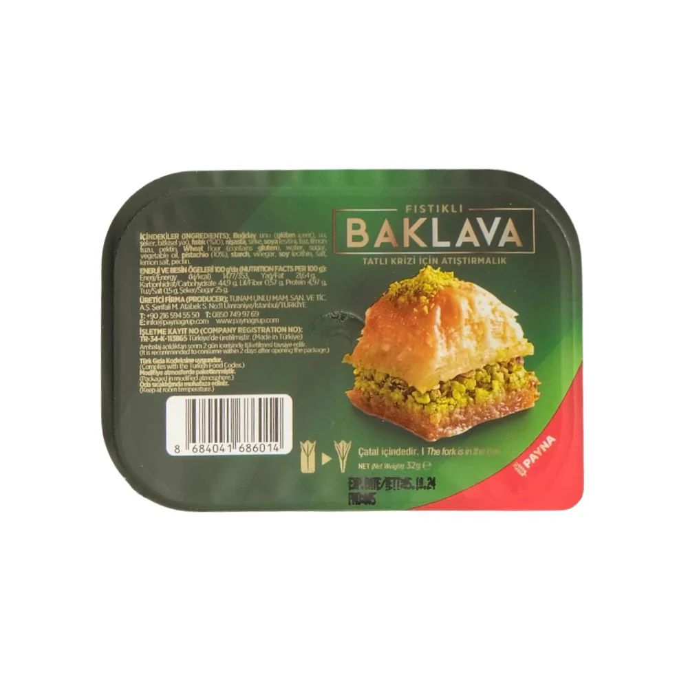 Payna Baklava Pistachio, baklava al pistacchio da 30g