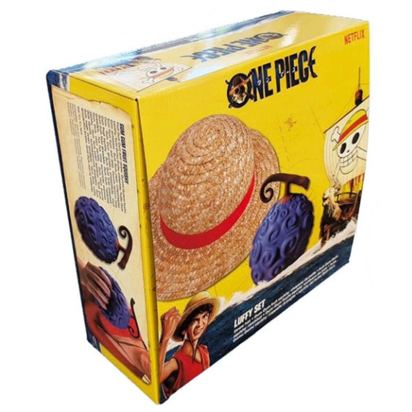ONE PIECE - LUFFY SET 2 IN 1 - CAPPELLO DI PAGLIA + GUM GUM FRUIT SQUISHY