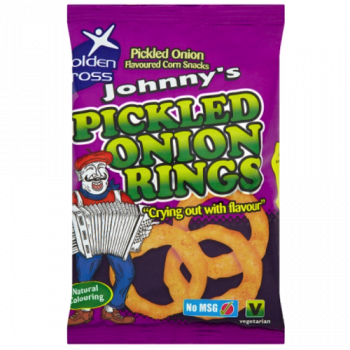 Johnny's Pickled Onion Rings Snack di mais al gusto di cipolla sott'aceto 22g PM 30p