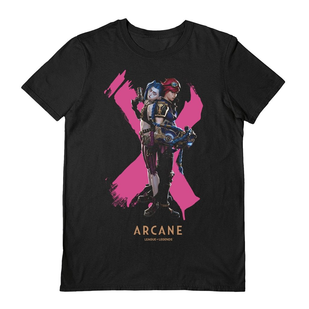 Arcane (Duo) Black Unisex T-Shirt – Jinx e Vi 💥