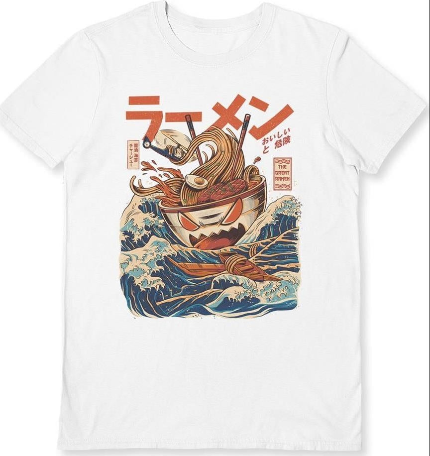 Ilustrata (Great Ramen Full Colour) White T-Shirt - taglia M
