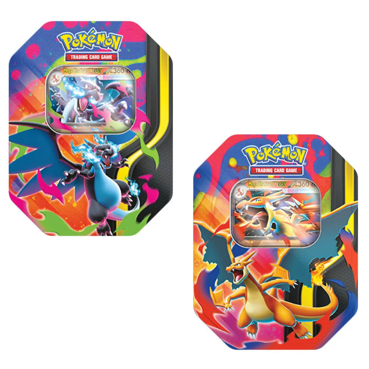Pokémon GCC ITA – Mega Charizard EX Tin Assortita (X o Y) con 4 Booster + Carta Promo Olografica