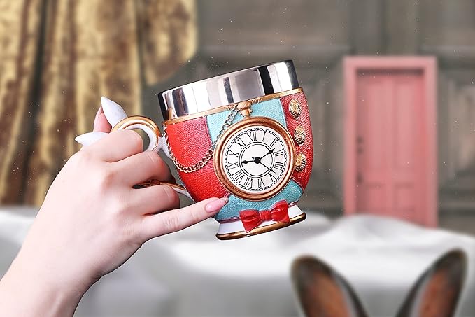 Nemesis Now Pinkys Up Alice nel Paese delle Meraviglie Tazza Bianconiglio