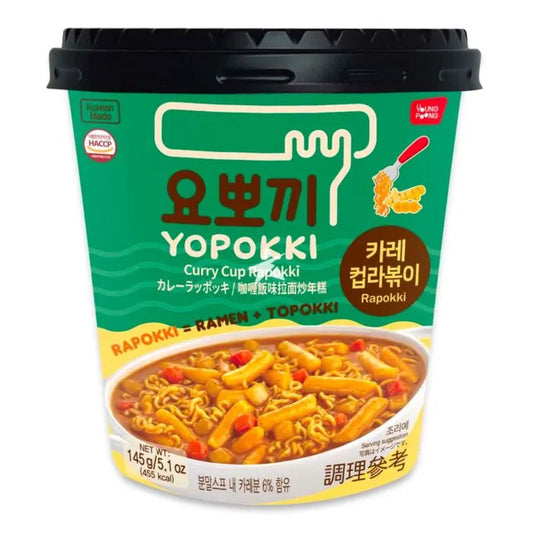 Young Poong Yopokki Rapokki istantaneo in tazza gnocchi di riuso e ramen Gusto Curry 145 g