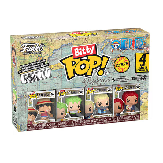 ONE PIECE - POP FUNKO BITTY VINYL FIGURE - LUFFY (4PK)