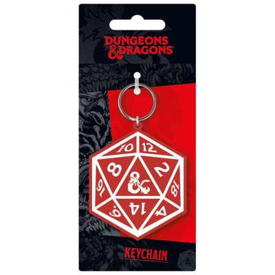 Dungeons & Dragons D20 Rubber Keychain - Portachiavi