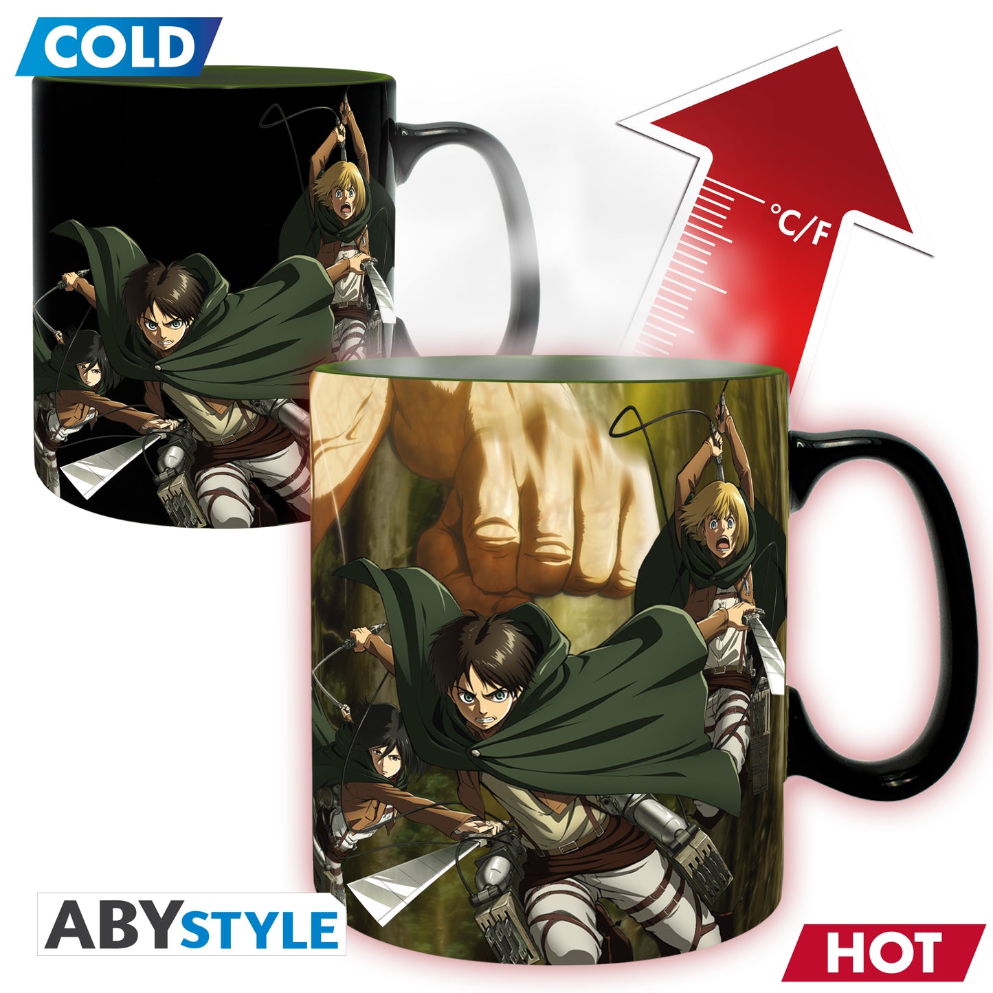 ABYMUGA436 - ATTACK ON TITAN - MUG HEAT CHANGE 460 ML - TITANS3