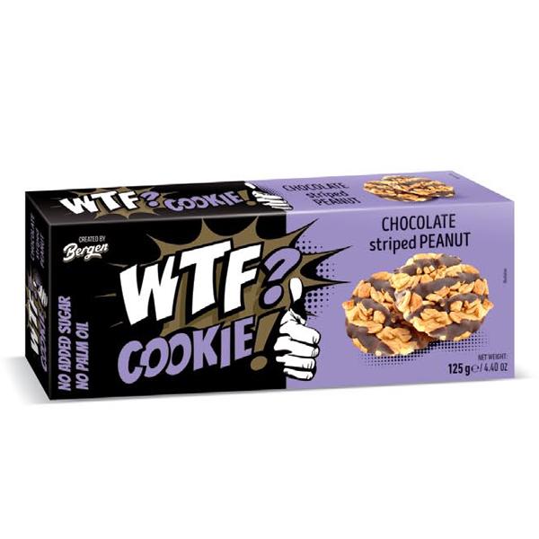 WTF? COOKIE! Chocolate striped Peanut Biscotti