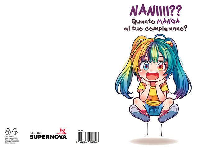 BIGLIETTO AUGURI - BA10 - MANGA NANI