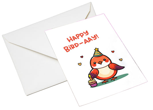 BIGLIETTO AUGURI - BA17 - KAWAII BIRD-AAY