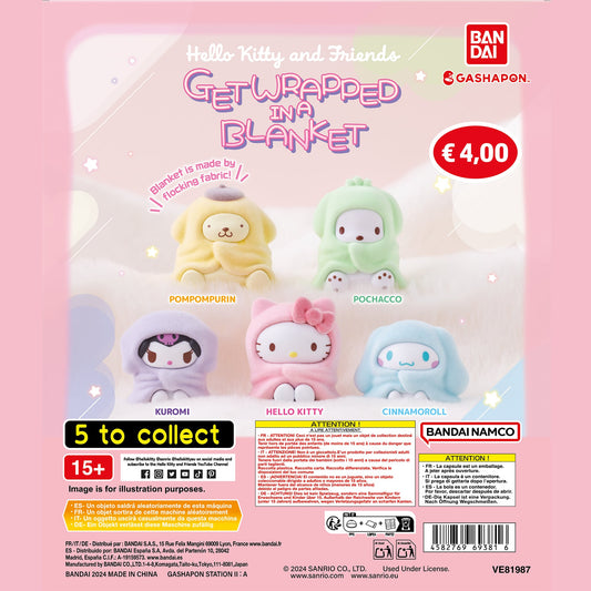 SANRIO - VE81987 GASHAPON CAPSULEGET WRAPPED IN A BLANKET - PALLINA
