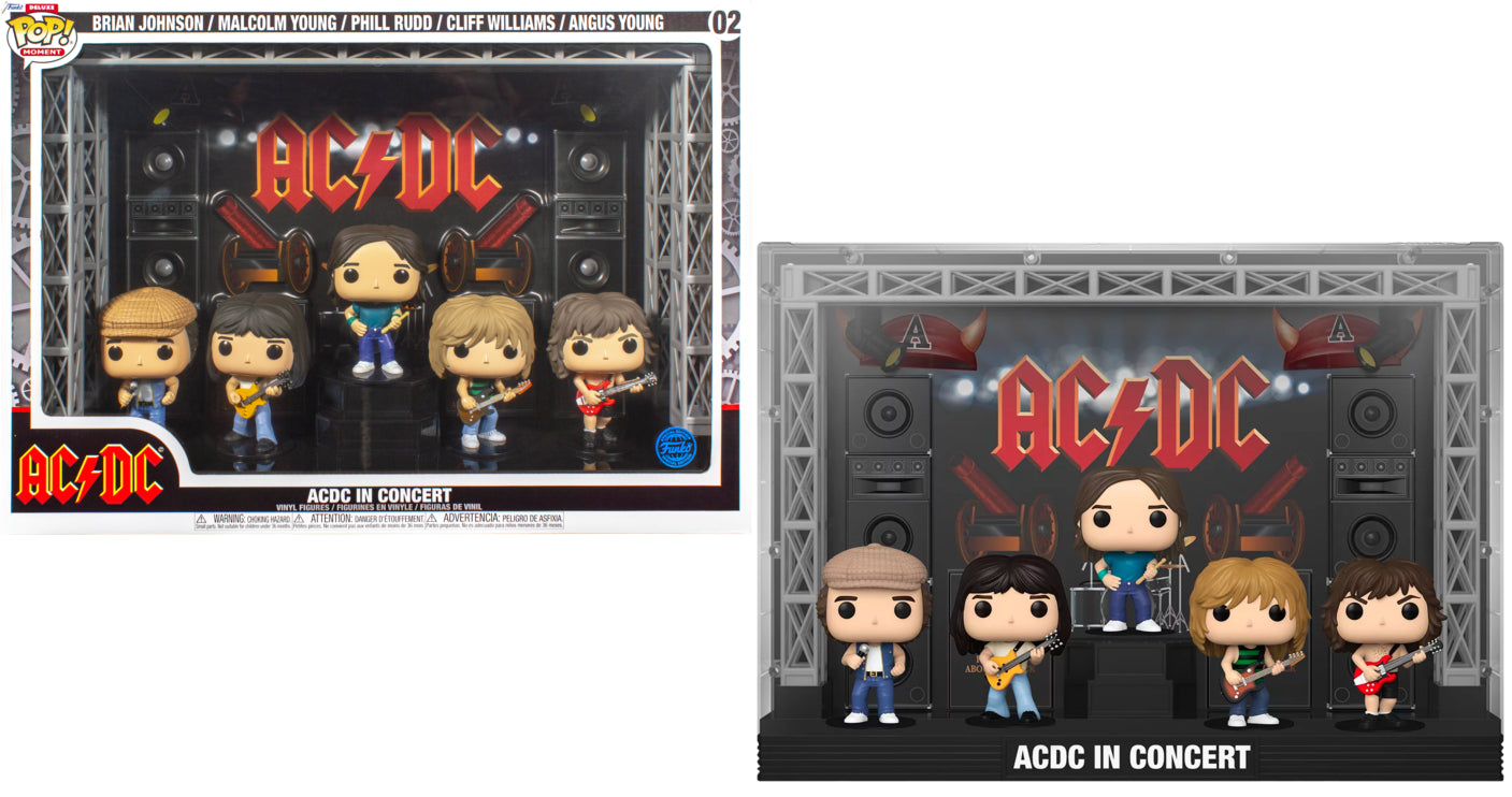 AC/DC Funko POP! Moments DLX Vinyl Figure 02 5-Pack AC/DC in Concert 9 cm