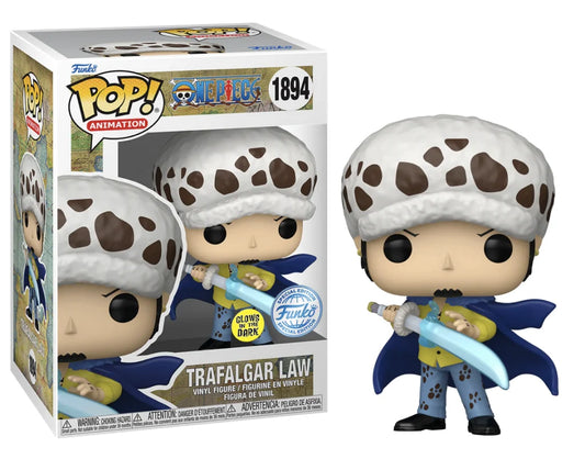 One Piece FUNKO POP! Animation Vinyl Figure 1894 Trafalgar Law Glows in the Dark 9 cm