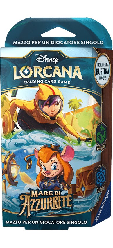 LORCANA - STARTER DECKS - SMERALDO ZAFFIRO - MARE DI AZZURRITE - ITA (copia)