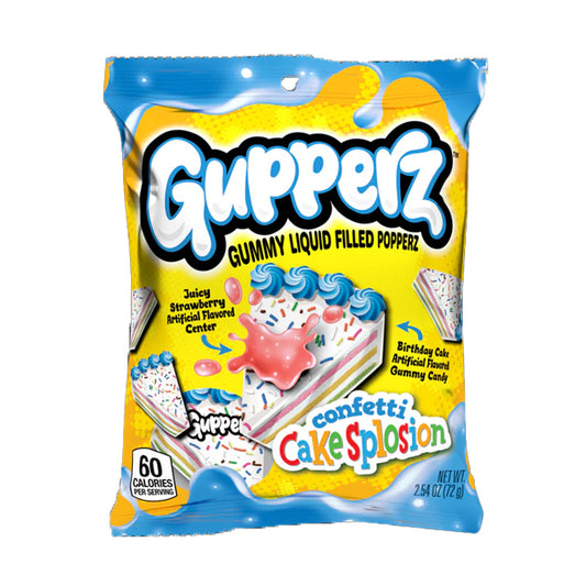 Gupperz Confetti Cakesplosion – Caramelle gommose Torta alla fragola (72g)