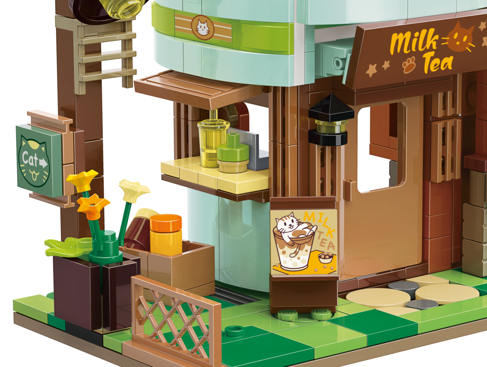 LOVELY STREET - GLUTTON CAT - MATTONCINI - ASH CAT MILK TEA SHOP KP28021