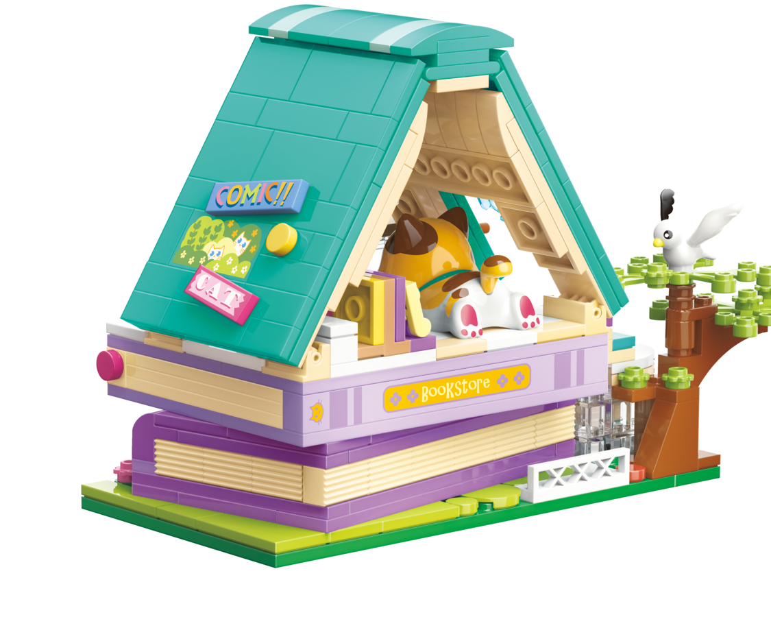 LOVELY STREET - INDOORSY CHUBBY CATS - MATTONCINI - CALICO CAT COMIC HOUSE KP28018