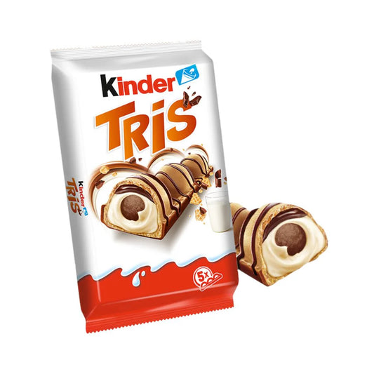 Kinder Tris - Wafer Crunchy con Crema al Latte e Topping al Cioccolato 20g