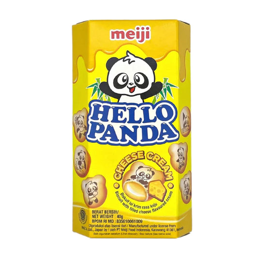 Meiji Hello Panda Cheese Cream, biscotti ripieni di crema al formaggio da 40g