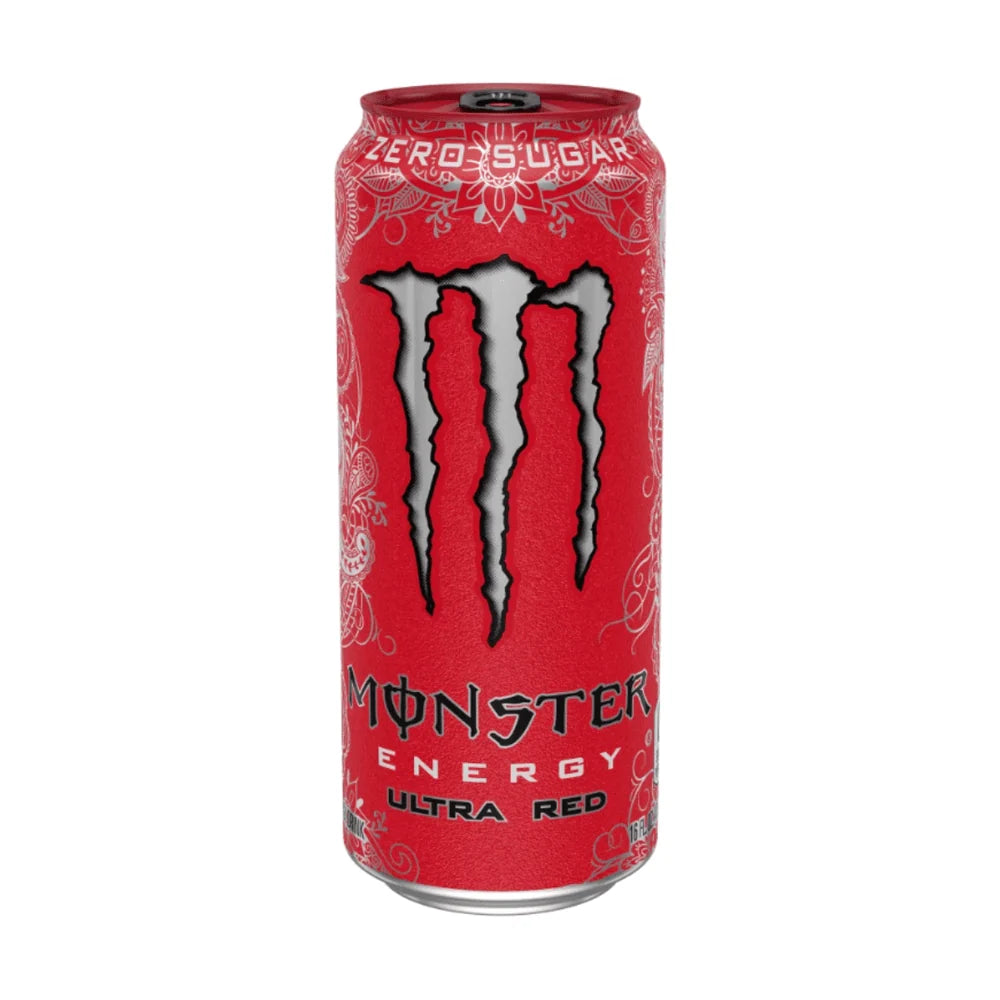 Monster Energy Ultra Red 500ml — Zero Sugar Energy Drink ai Frutti Rossi