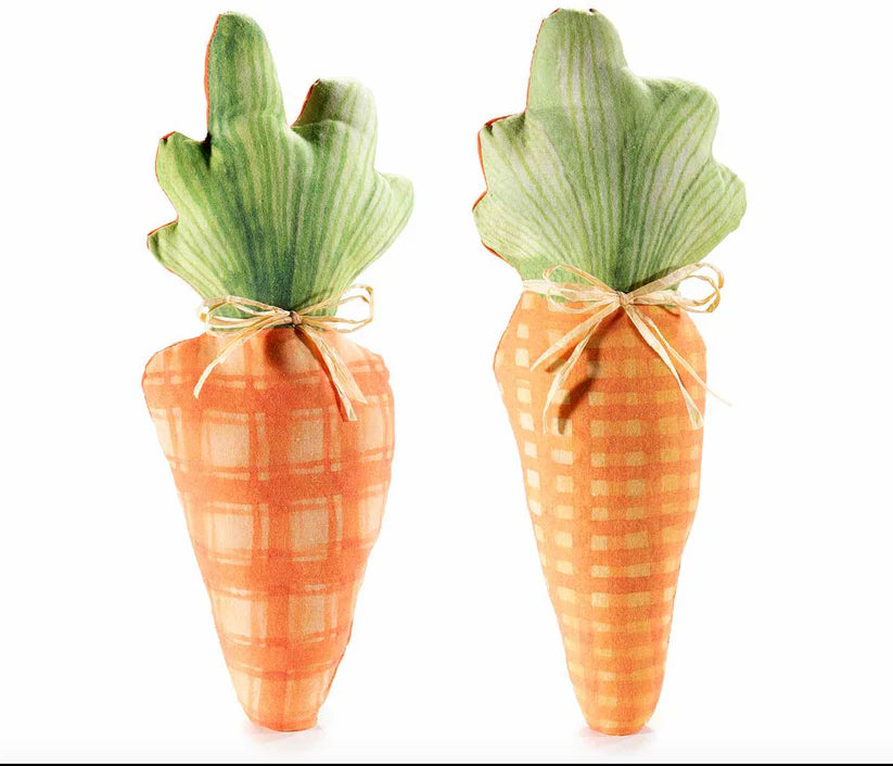 CUSCINO a forma di CAROTA con fiocco in rafia