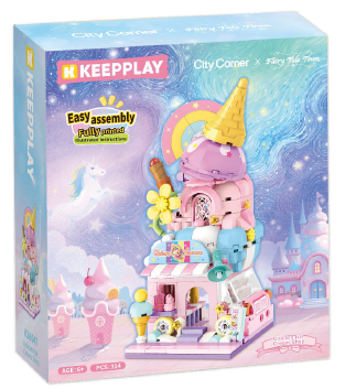KP28047 - KEEPPLEY - CITY CORNER - UNICORN ICE CREAM SHOP - MATTONCINI