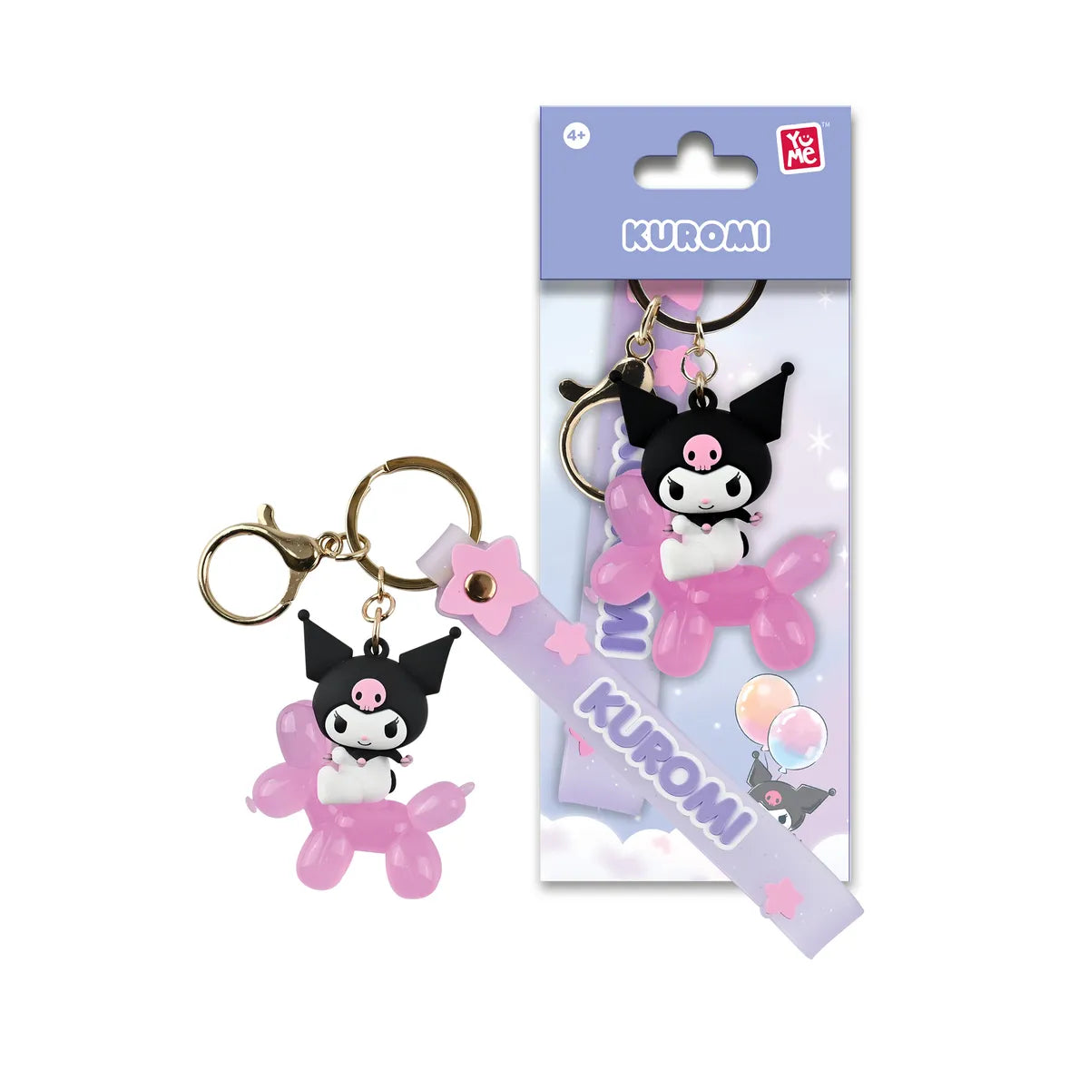 16310 - HELLO KITTY AND FRIENDS - KEYCHAIN & STRAP BALLOON SERIES - KUROMI - FIGURE 13 CM