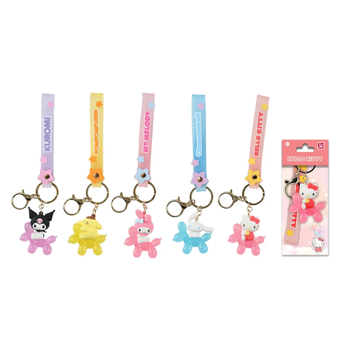 16310 - HELLO KITTY AND FRIENDS - KEYCHAIN & STRAP BALLOON SERIES - KUROMI - FIGURE 13 CM