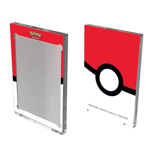 16421 - MAGNETIC CARD HOLDER - POKEMON - POKE BALL - 35pt Protezione Carta Singola Plexiglass