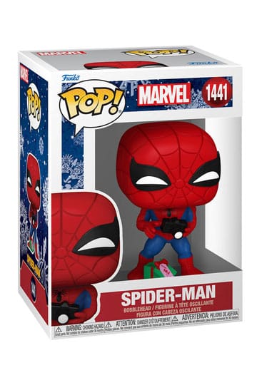 Marvel Funko POP! Vinyl Figure 1441 Holiday Spiderman w/Open gift 9 cm