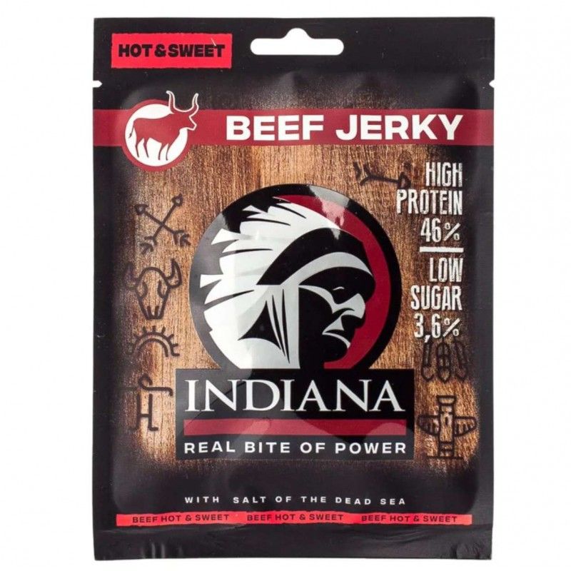 INDIANA Beef Jerky Hot & Sweet - carne essiccata