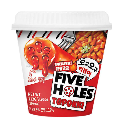 Five Holes Topokki Gnocchi di riso coreani Sweet & Spicy - 112g