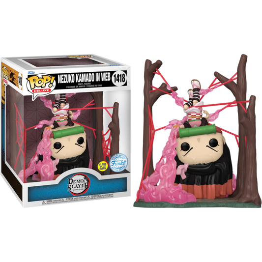 Demon Slayer Funko POP! Animation Vinyl Figure 1418 Nezuko Kamado in Web 9 cm - SPECIAL EDITION - Glows in the dark