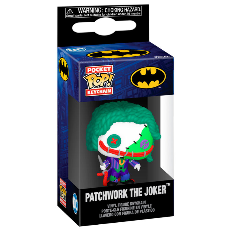 Dc Patchwork Pocket Funko  POP! Vinyl Keychain Joker 4 cm