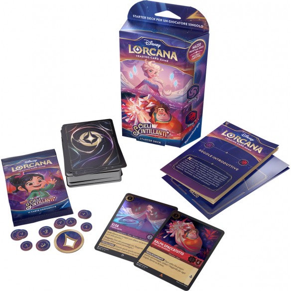 LORCANA - STARTER DECKS - MAZZO ELSA e RALPH SPACCATUTTO (AMETISTA e RUBINO) - CIELI SCINTILLANTI - ITA