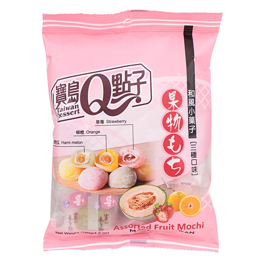 MOCHI DOLCETTI DI RISO FRUIT MIXED (FRAGOLA, ARANCIA, MELONE) 120 gr