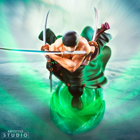 ABYFIG091 - ONE PIECE - SUPER FIGURE COLLECTION - ZORO - STATUA 18CM (SCATOLA LEGGERMENTE DANNEGGIATA