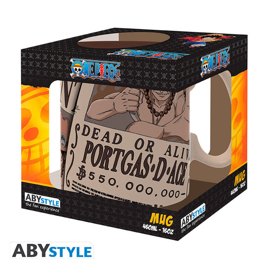 ABYMUGA455 - ONE PIECE Mug Ace Wanted Big size