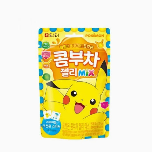 Mix di caramelle gommose alla frutta Pokémon Damtuh con adesivi 50g