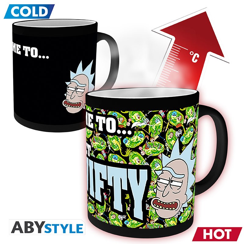 MGH0063 - RICK AND MORTY - TAZZA HEAT CHANGE 320ML - GET SCHWIFTY
