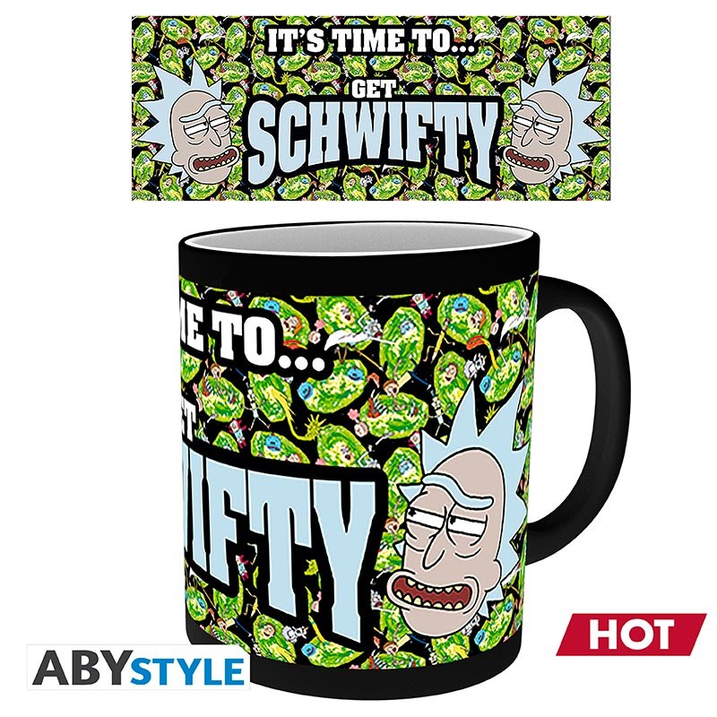MGH0063 - RICK AND MORTY - TAZZA HEAT CHANGE 320ML - GET SCHWIFTY