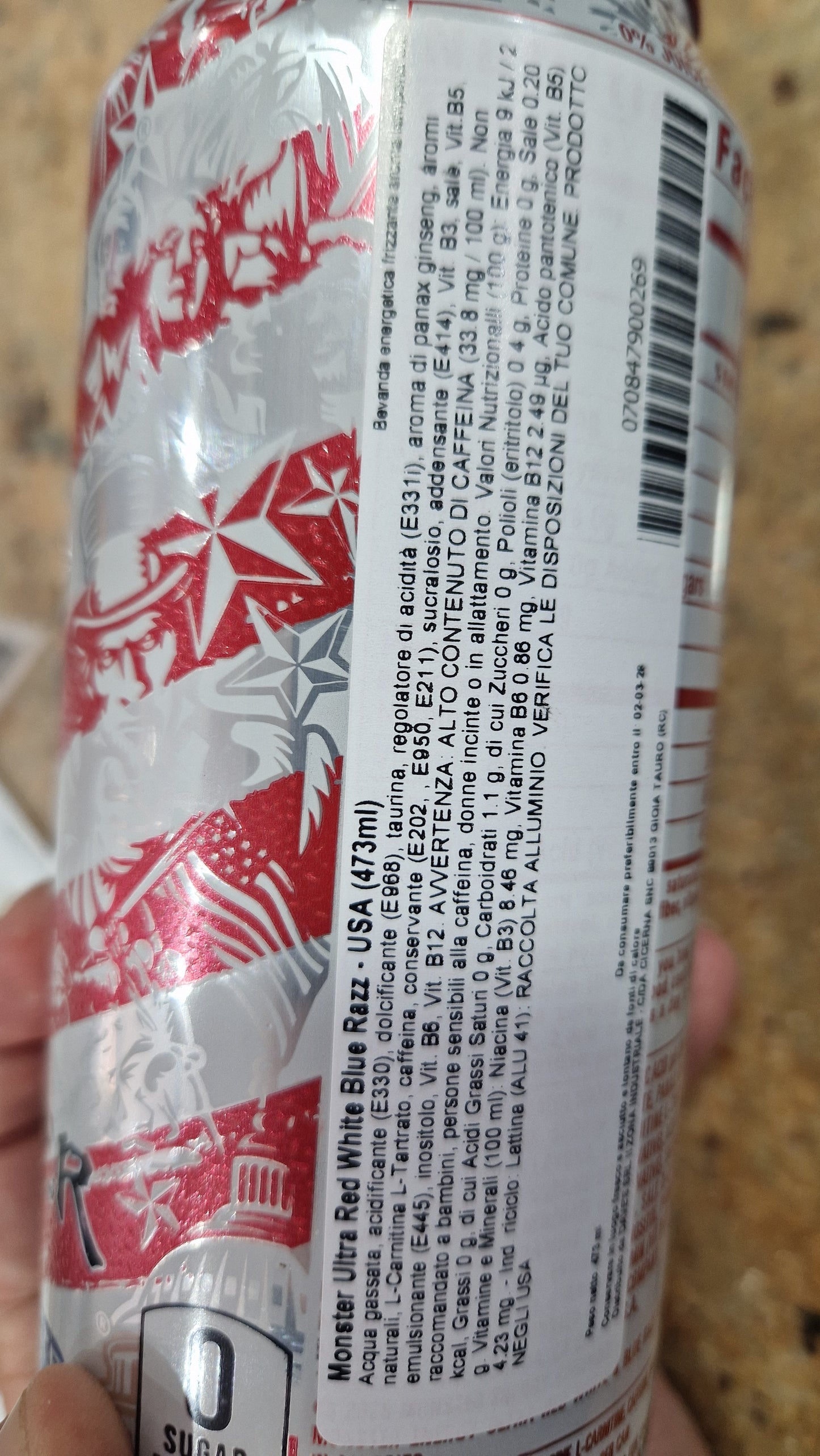 Monster Energy Ultra Red White & Blue Razz 500ml — LIMITED EDITION 2026 USA