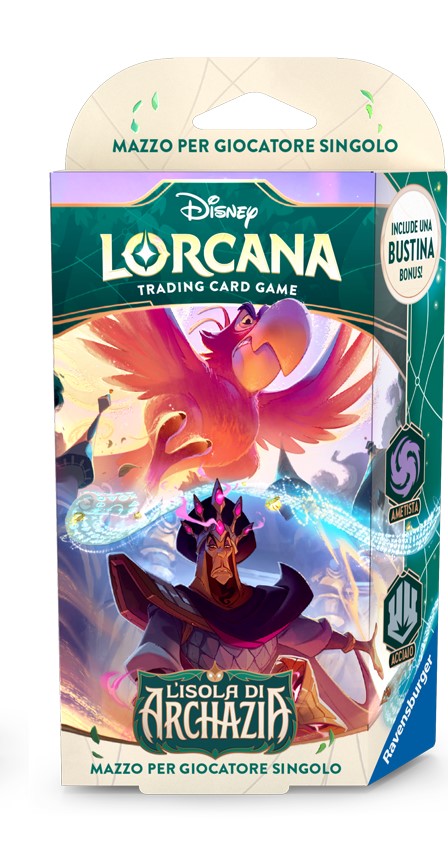 LORCANA - STARTER DECKS - MAZZO JAFAR e JAGO- L'ISOLA DI ARCHAZIA - AMETISTA e ACCIAIO - ITA