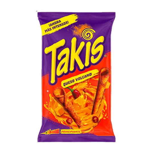 Takis TNT Queso Volcano, confezione di riccioli di tortillas al formaggio piccante da 90g