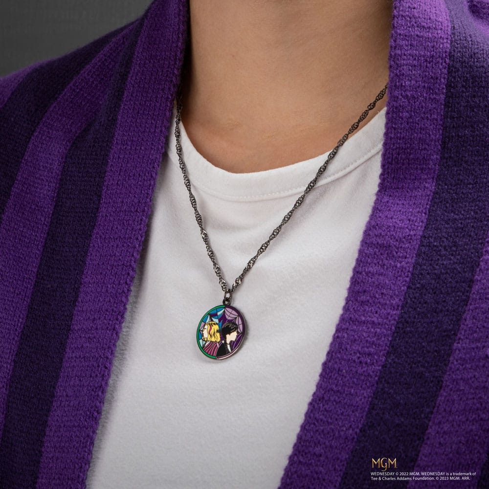 Wednesday Addams Mercoledì Collana Necklace with Pendant Enid and Wednesday