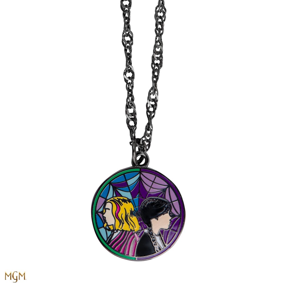 Wednesday Addams Mercoledì Collana Necklace with Pendant Enid and Wednesday